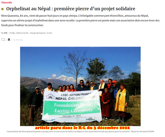 Article paru dans Le Républicain lorrain du 3 décembre 2022 1/6